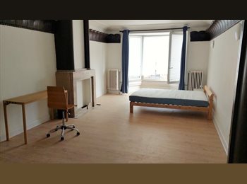 Appartager BE - Grande chambre art deco avec salle de douche et wc privatif, Charleroi - 550 € pm