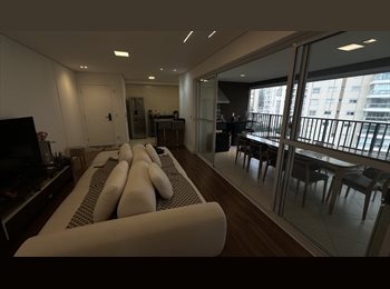 Roomgo BR - Apartamento de 94m para compartilhar 2 quartos disponíveis, Santo Amaro - R$ 2.500 Por mês
