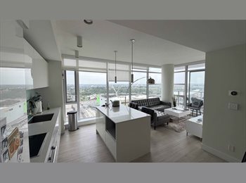 Roomgo CA - Private room and bath in 21st floor Beltine high-rise, Calgary - $1,200 pcm