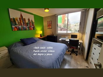 CompartoDepto CL - Pieza Grande-Cama 2 Plazas-TV-Cerca Metros: Ñuñoa(L6) y Monseñor(L3), Ñuñoa - CH$360.000 por mes