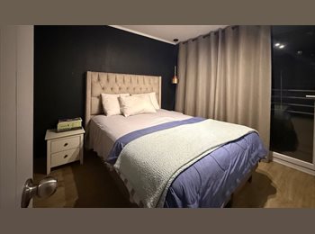 CompartoDepto CL - Dormitorio amoblado con baño privado para persona sola, La Cisterna - CH$280.000 por mes