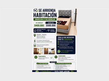 CompartoApto CO - Habitación en arriendo, amoblada o sin amoblar, cerca metro cable. , Medellín - COP$ 400.000 por mes