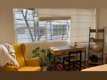 Roomgo MX - Spacious and Bright Room for Short-Term Stay /Cuarto amplio e iluminado corta temporada, Cuauhtémoc - MX$12,000 por mes