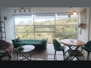Roomgo MX - Se renta habitacion en departamento con vista y luz natutral, Tlalpan - MX$7,000 por mes