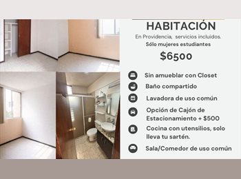 Roomgo MX - HABITACION EN PROVIDENCIA, Zapopan - MX$6,500 por mes