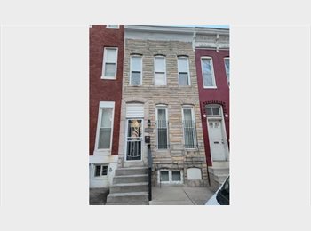 Roomgo US - $550 Room for Rent (Shared Bath) N Carey St, Sandtown-Winchester - $550 pm