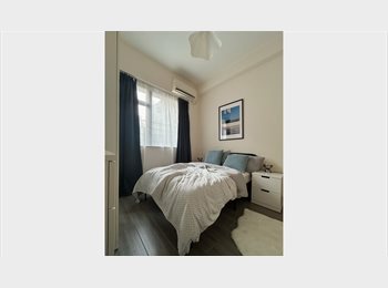 Roomgo HK - Bright spacious room with a small double bed and full working setup, Wan Chai - HKD10,000 pcm