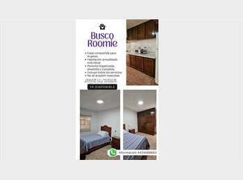Roomgo MX - Habitación en renta cerca de C.U., Palacio de Justicia, Morelia - MX$2,800 por mes