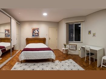 Roomgo BR - PRIVATE BIG ROOM IN COPACABANA | 1 BLOCK FROM THE BEACH, Copacabana - R$ 3.300 Por mês