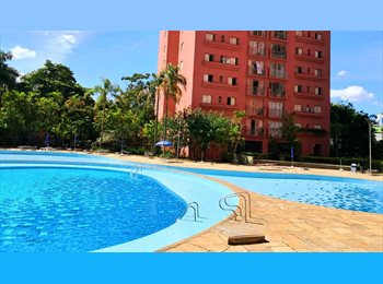 Roomgo BR - Suíte feminina piscina sauna academia, Perdizes - R$ 1.999 Por mês