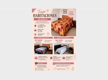 Roomgo MX - Habitación en renta, Zapopan - MX$7,000 por mes