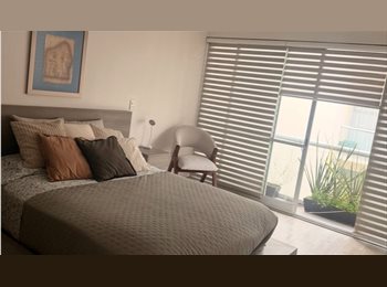 Roomgo MX - Habitación amueblada con baño privado y balcón en Colonia del Valle solo mujeres., Cuauhtémoc - MX$12,500 por mes