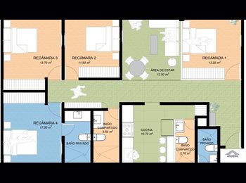 Roomgo MX - HABITACIONES AMUEBLADAS EN RENTA, Coyoacán - MX$9,500 por mes