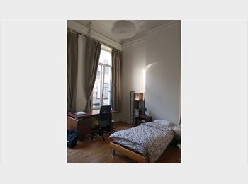 Appartager BE - Une grande chambre d'étudiate/jeune active avec un balcon, Saint Gilles Sint Gillis - 850 € pm