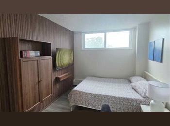 Roomgo CA - NOW - Beautiful room with TV in 3 bdrm condo at subway & York U, Toronto - $1,300 pcm