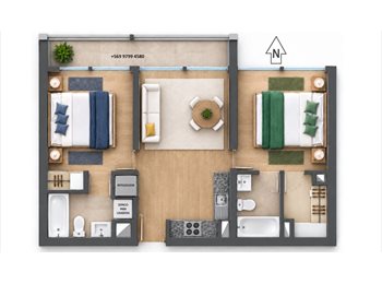 CompartoDepto CL - Se arrienda habitación con baño privado, Independencia - CH$310.000 por mes