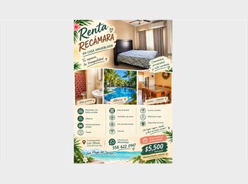 Roomgo MX - Rento Recámara con bano privado, Solidaridad - MX$5,500 por mes