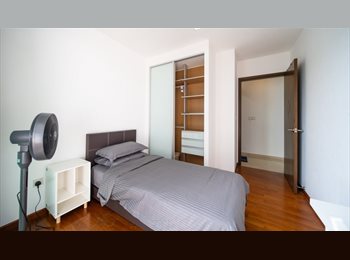 Roomgo SG - Room with balcony, pool facing, Immediate move in! Furnished, high speed wifi, cleaning., Kembangan - $1,900 pm